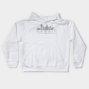 Hawaii Minimal Skyline Kids Hoodie